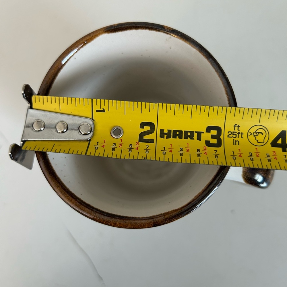 Vintage California Rainbow Pride Coffee Cup 4 Inches 70’s Stoneware Rustic Boho - Picture 10 of 10